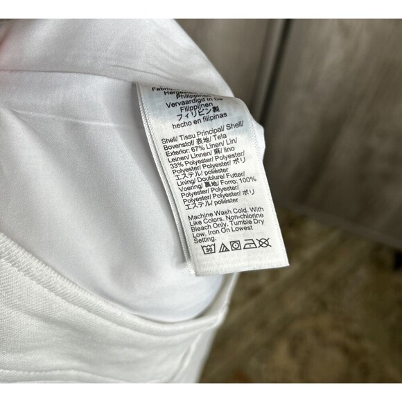 J Crew Shorts Size 2 Line Blend Cuffed White Color High Rise Lined Pockets - Picture 5 of 8